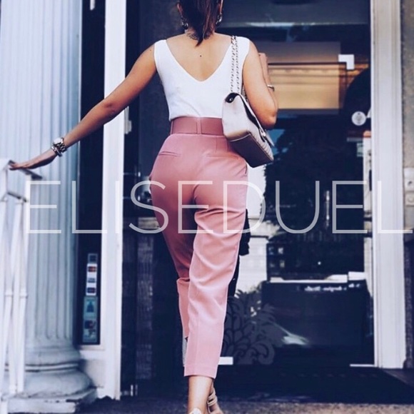 *LAST PAIR* Blogger Fav! Zara Pink Trousers, NWT - Picture 4 of 8